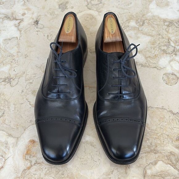 Bally Cap Toe Leather Oxfords Mint Condition $2,050 New - Picture 4 of 16